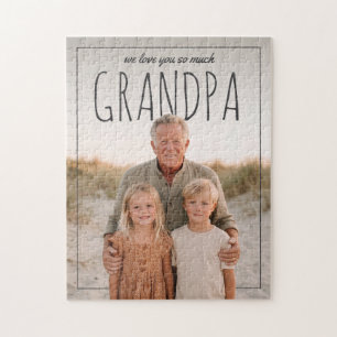 Personalized PhotoPop We Love You So Much Grandpa Jigsaw Puzzle