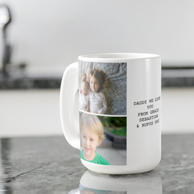 Personalized Photos and Text Coffee Mug (Personalized Photos and Text coffee Mug from Ricaso. Add 4 photographs and your own text message)