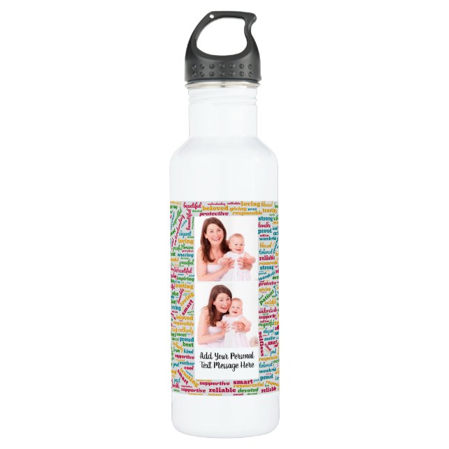  Personalized Photos And Text Funny Mothers Day 710 Ml Water Bottle (Front)