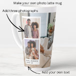 Personalized Photos and Text Latte Mug<br><div class="desc">Personalized Photos and Text  - Photo keepsake latte mug from Ricaso - add your own photos and text - photo keepsake gifts</div>