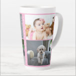 Personalized Photos and Text Latte Mug<br><div class="desc">Personalized Photos and Text  - Photo keepsake latte mug from Ricaso - add your own photos and text - photo keepsake gifts</div>