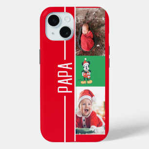 Personalized Photos Christmas Mickey Mouse iPhone 15 Case