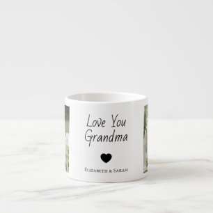 Personalized Photos & "Love You Grandma Espresso Cup