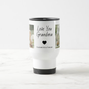 Personalized Photos & "Love You Grandma Travel Mug