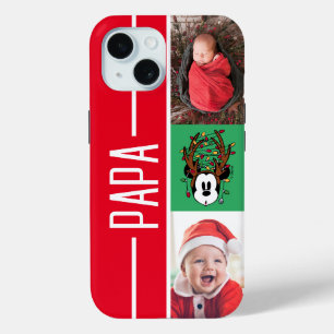 Personalized Photos   Mickey Mouse Reindeer iPhone 15 Case