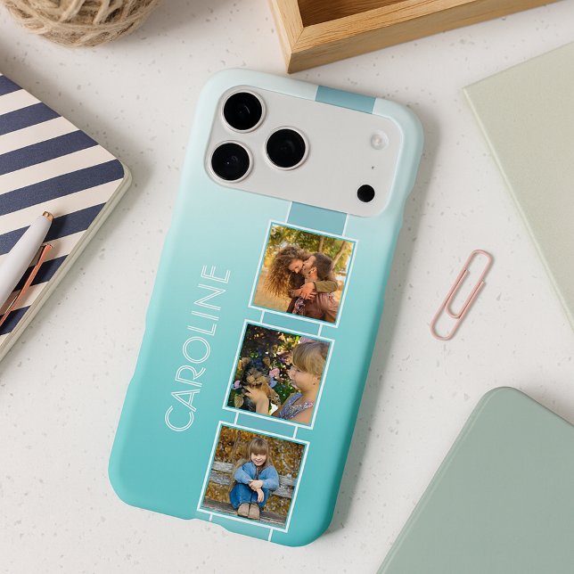 Personalized Photos On Aqua Turquoise Green (Creator Uploaded)