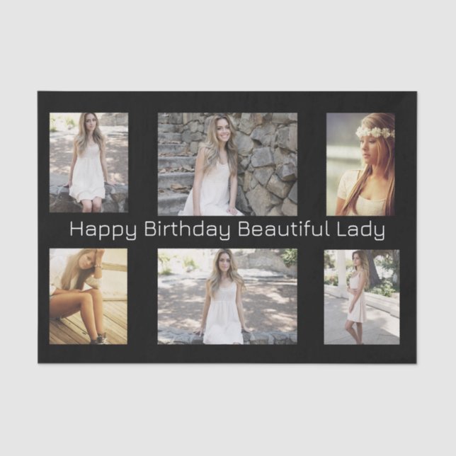 Personalized Photos & Text Multi Occasion  Tissue Paper (Front)