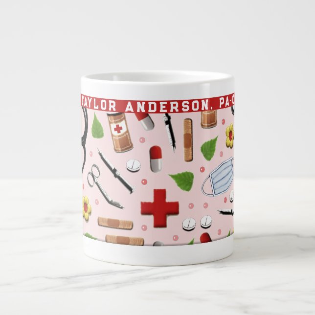 Personalized Physician Assistant Large Coffee Mug (Front)