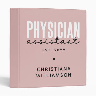 Personalized Physician Assistant PA Graduation Binder
