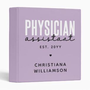 Personalized Physician Assistant PA Graduation Binder