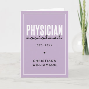 Personalized Physician Assistant PA Graduation Card