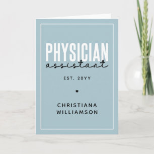 Personalized Physician Assistant PA Graduation Card