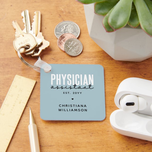 Personalized Physician Assistant PA Graduation Keychain (Desk)