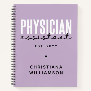 Personalized Physician Assistant PA Graduation Notebook