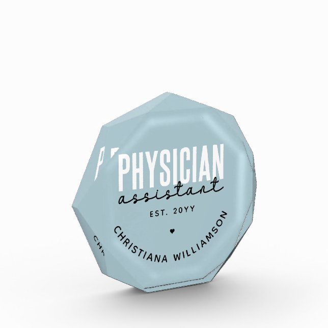 Personalized Physician Assistant PA Graduation Photo Block (Left)