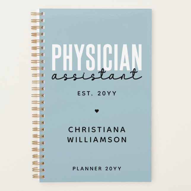 Personalized Physician Assistant PA Graduation Planner (Front)