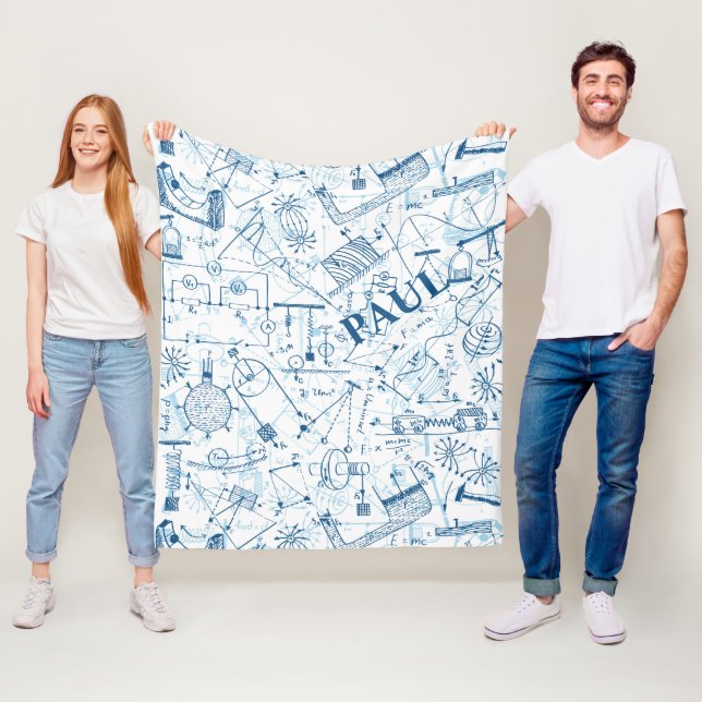 Personalized Physics Gifts for Physicists Fleece Blanket (In Situ)