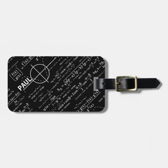 Personalized Physics Gifts for Physicists Luggage Tag (Front Horizontal)