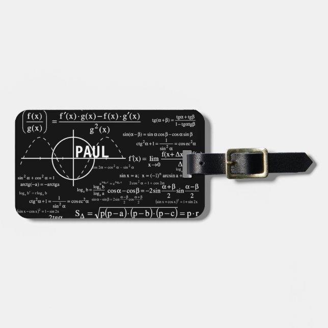 Personalized Physics Gifts for Physicists Luggage Tag (Front Horizontal)