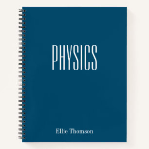 Personalized Physics Graph Paper Simple Blue Notebook