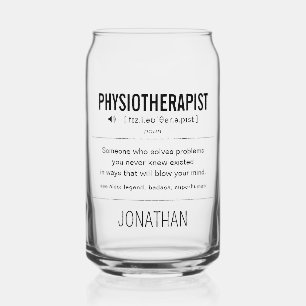 Personalized Physiotherapist Funny Can Glass