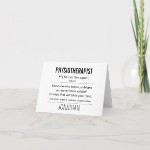 Personalized Physiotherapist Funny Card
