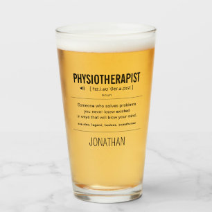 Personalized Physiotherapist Funny Glass