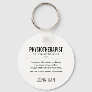 Personalized Physiotherapist Funny Keychain