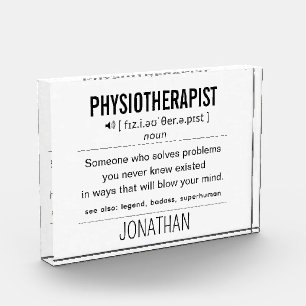 Personalized Physiotherapist Funny Photo Block