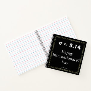Personalized Pi Day Notebook - Happy International