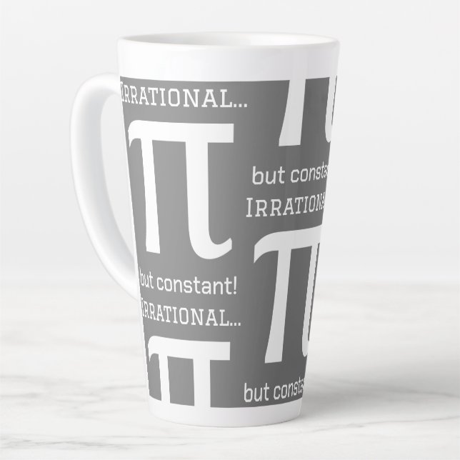 Personalized Pi Symbol, Math Lover Latte Mug (Left Angle)