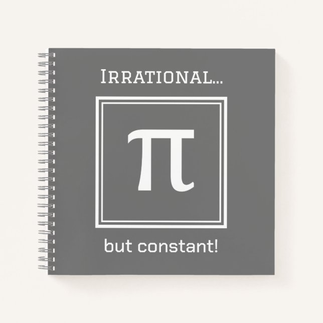Personalized Pi Symbol, Math Lover Notebook (Front)
