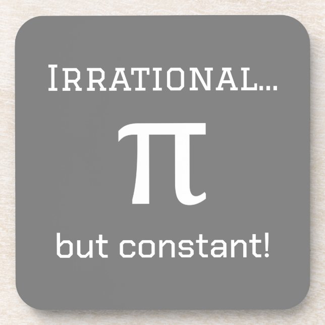 Personalized Pi Symbol Math Lover Teacher, Student Coaster (Front)