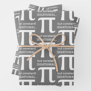 Personalized Pi Symbol, Math Lover Wrapping Paper Sheet