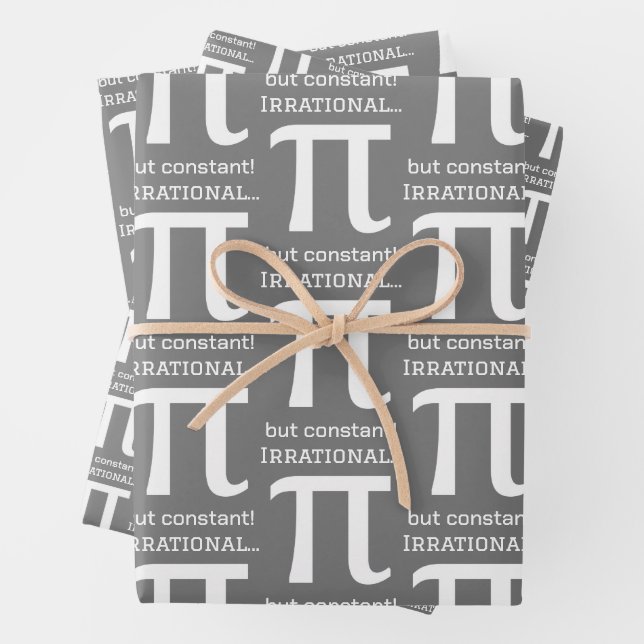 Personalized Pi Symbol, Math Lover Wrapping Paper Sheet (In situ)