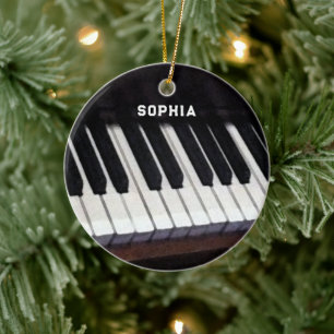 personalized piano collection ceramic ornament