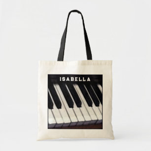 Personalized Piano Design Tote Bag