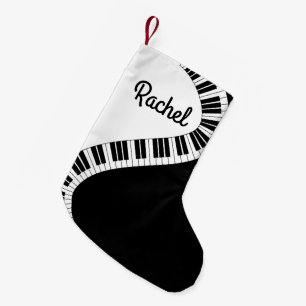 Personalized Piano Keyboard Musical Christmas Stoc Small Christmas Stocking