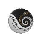 Personalized Piano Keys and Gold Music Notes