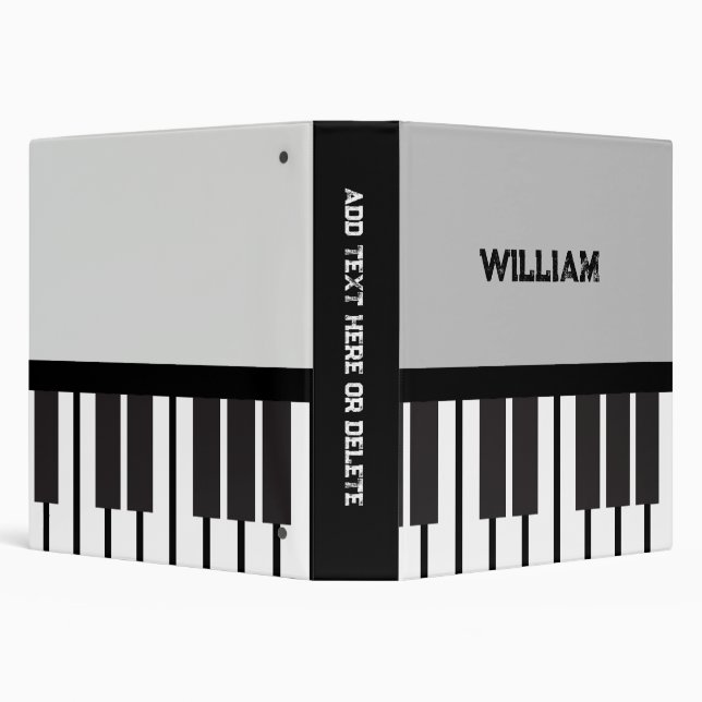 Personalized Piano Keys Binder (Background)