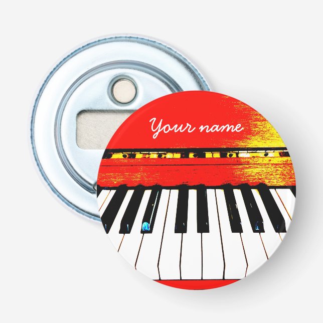 Personalized Piano Keys Bottle Opener (Front)