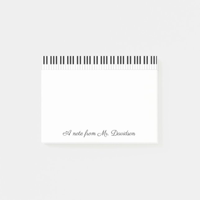 Personalized Piano Keys Instruments Post-it Notes (Front)