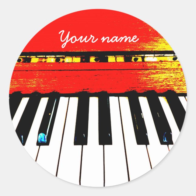 Personalized Piano Keys Sticker (Front)
