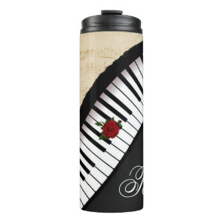 Personalized Piano Keys Thermal Tumbler