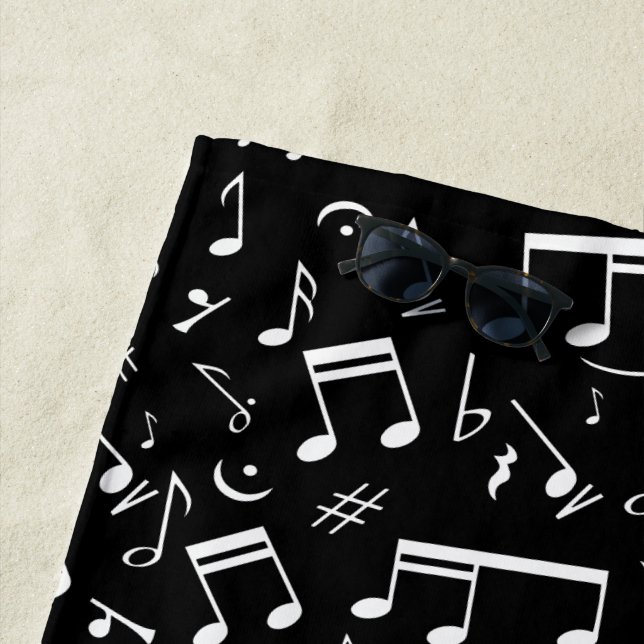 Personalized Piano lover art Beach Towel (In Situ)