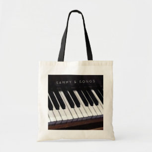 personalized piano tote bag
