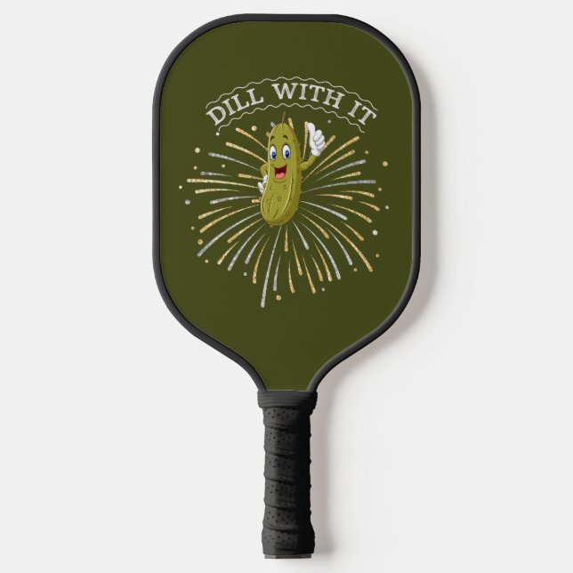 Personalized Pickle Pickleball Paddle w Team Name (Front)