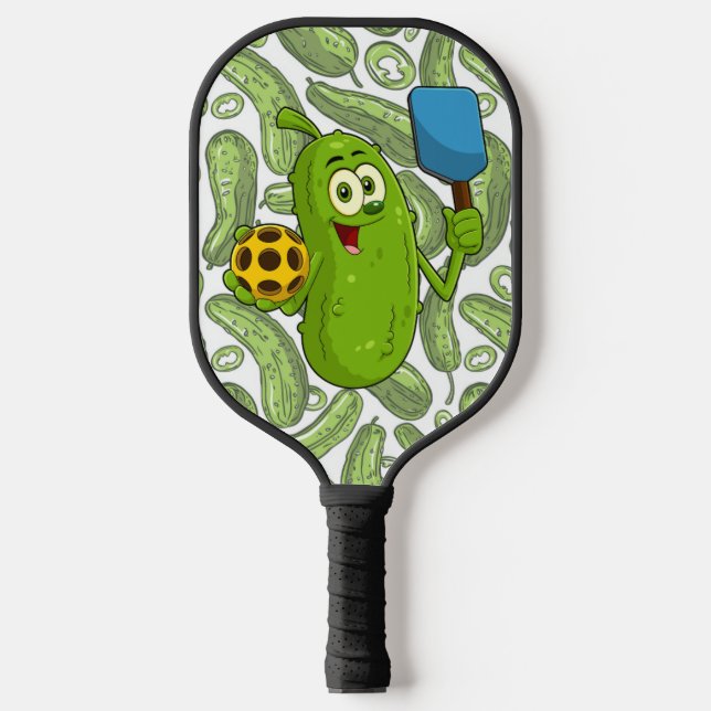Personalized pickle-themed pickleball paddle (Front)
