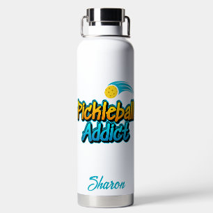 Personalized Pickleball Addict Water Bottle