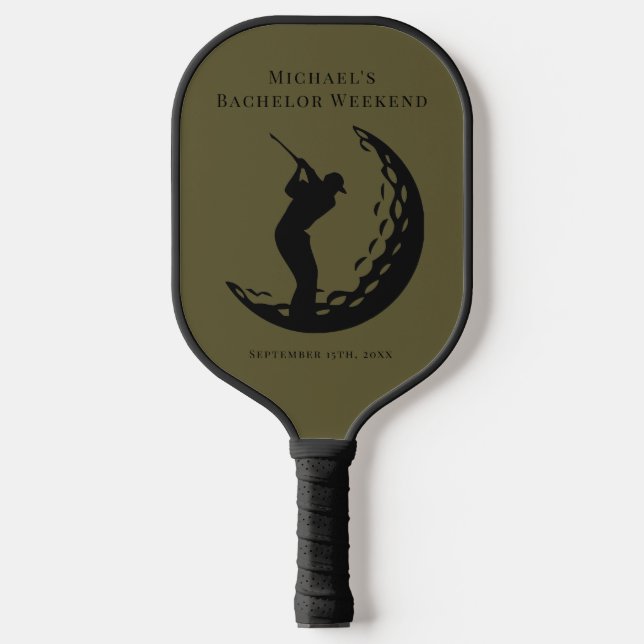 Personalized Pickleball | Bachelor Golf Weekend Paddle (Front)